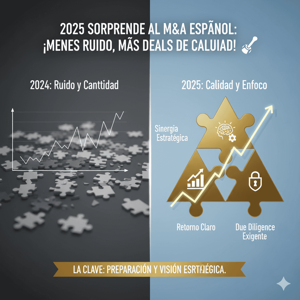 2025 sorprende al M&A español: menos ruido, más deals de calidad